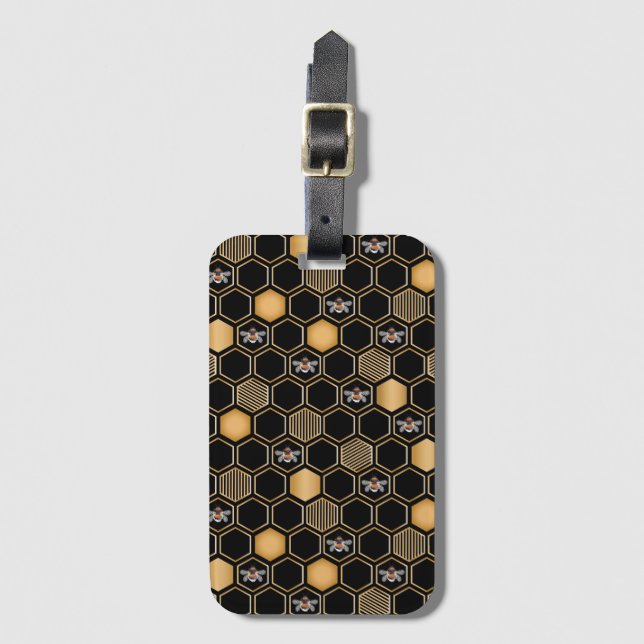Etiqueta Para Maletas Patrón de honeycomb (Anverso vertical)