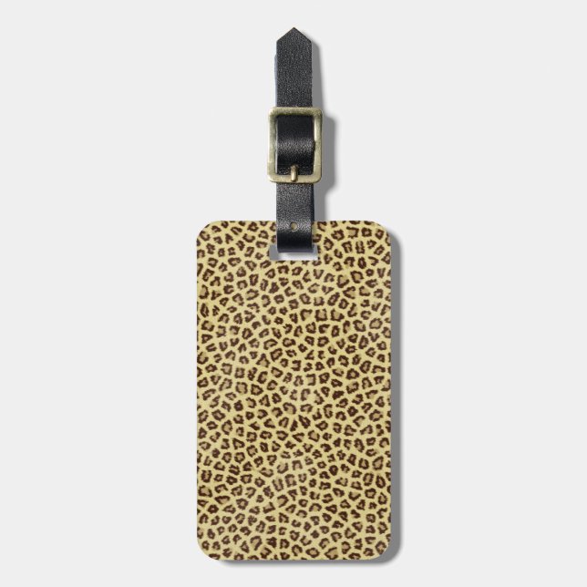 Etiqueta Para Maletas Patrón de impresión animal Hipster girly Cheetah (Frente Vertical)