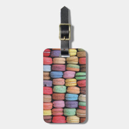 Etiqueta Para Maletas Patrón de Macaron francés colorido