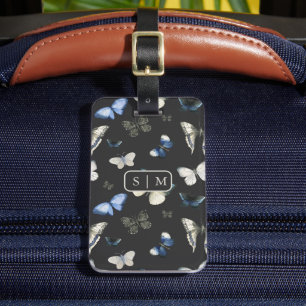 Etiqueta Para Maletas Patrón de mariposa moscal