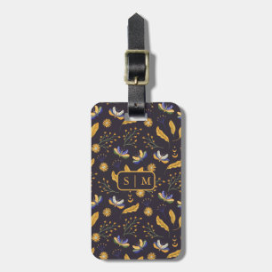 Etiqueta Para Maletas Patrón de mariposa moscal