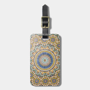 Etiqueta Para Maletas Patrón de mosaico geométrico, Marruecos