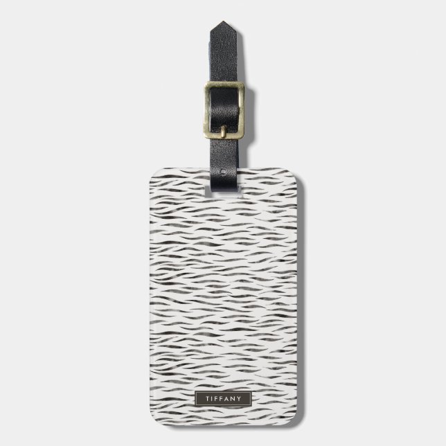 Etiqueta Para Maletas Patrón de piel animal salvaje del tigre (Frente Vertical)