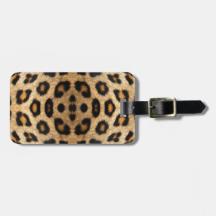 Etiqueta Para Maletas Patrón de piel de leopardo caleidoscopio