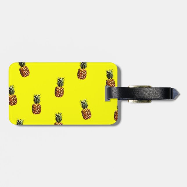 Etiqueta Para Maletas patrón de piña (Atrás Horizontal)