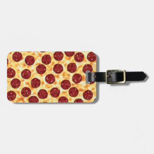 Etiqueta Para Maletas Patrón de Pizza de Pepperoni
