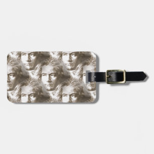 Etiqueta Para Maletas Patrón de retrato de Beethoven