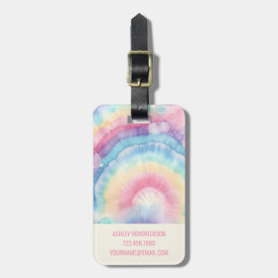Etiqueta Para Maletas Patrón de tinte de personalizado de color Groovy