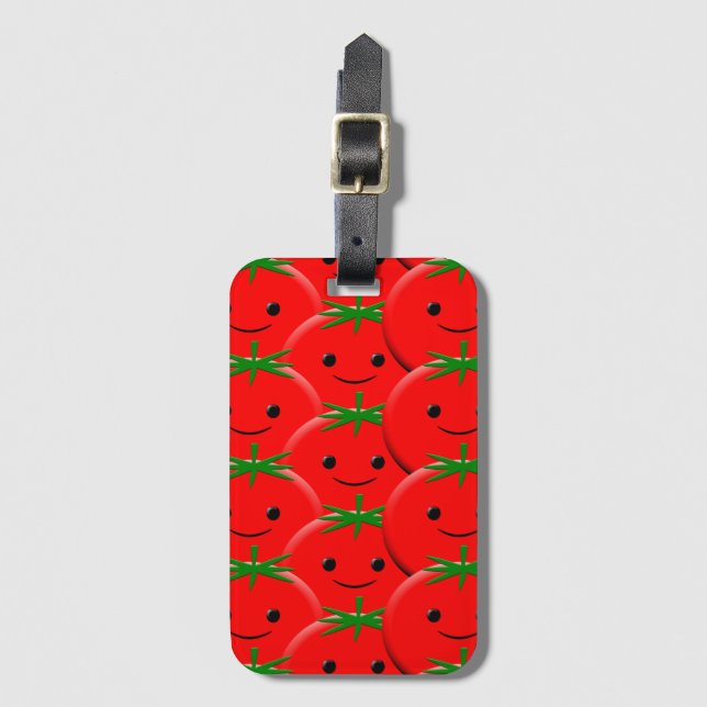 Etiqueta Para Maletas Patrón de tomate rojo (Anverso vertical)
