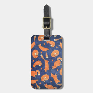 Etiqueta Para Maletas Patrón de zorro animal feliz