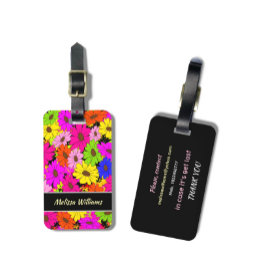 Etiqueta Para Maletas Patrón floral