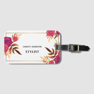 Etiqueta Para Maletas Patrón floral acuarela moderna y de moda