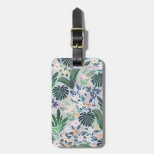Etiqueta Para Maletas Patrón floral de follaje tropical