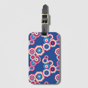 Etiqueta Para Maletas Patrón floral retro