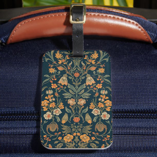 Etiqueta Para Maletas Patrón floral vintage de madreselva de William Mor