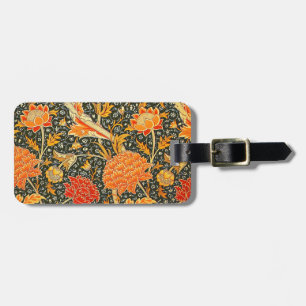 Etiqueta Para Maletas Patrón floral vintage de William Morris Cray