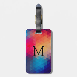 Etiqueta Para Maletas Patrón geométrico moderno mosaico moderno de moda