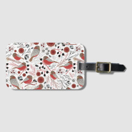 Etiqueta Para Maletas Patrón gris rojo