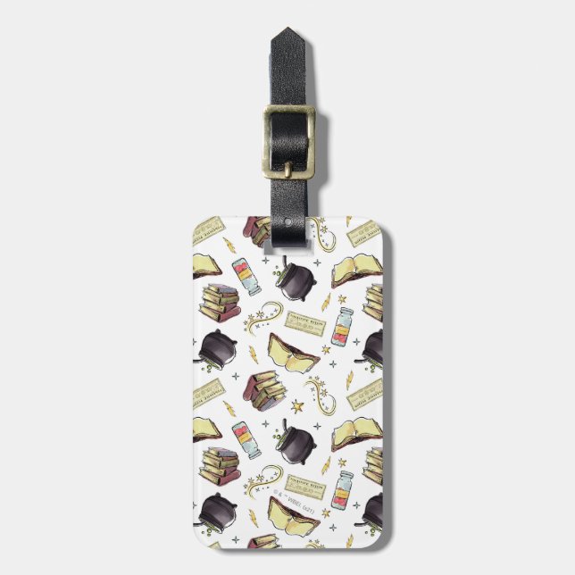 Etiqueta Para Maletas Patrón HARRY POTTER™ Spelts & Books (Frente Vertical)