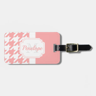 Etiqueta Para Maletas Patrón Houndstap rosa