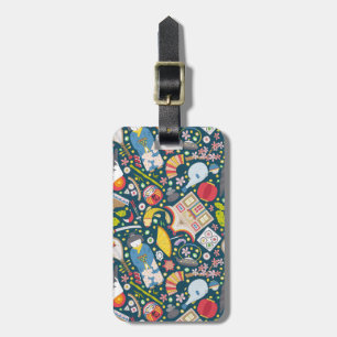 Etiqueta Para Maletas Patrón japonés sin soldadura