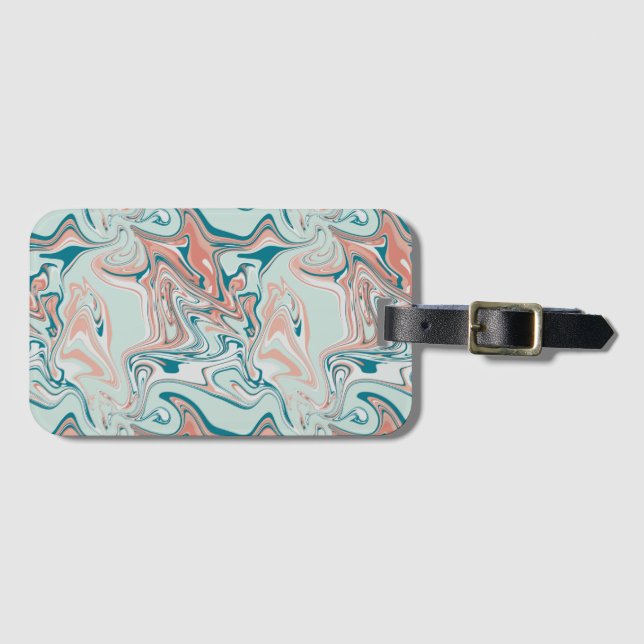 Etiqueta Para Maletas Patrón líquido (Anverso horizontal)