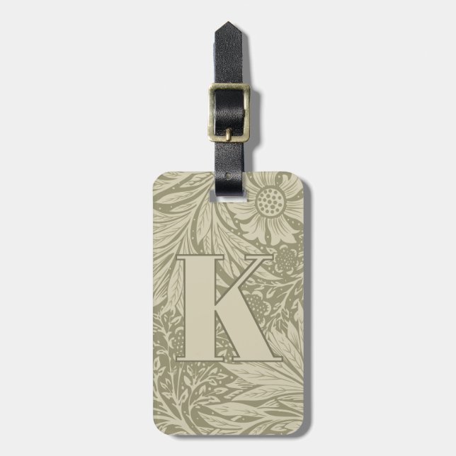 Etiqueta Para Maletas Patrón marigold de William Morris (Frente Vertical)