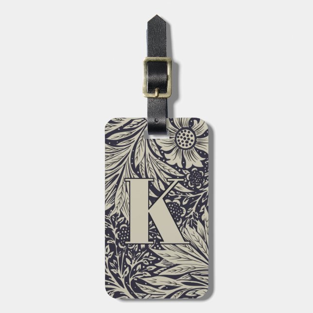 Etiqueta Para Maletas Patrón marigold de William Morris (Frente Vertical)