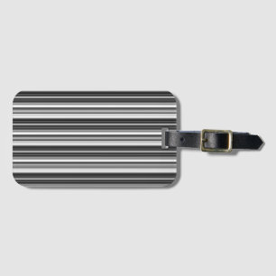 Etiqueta Para Maletas Patrón rayado gris blanco negro