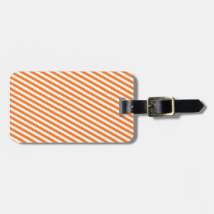 Etiqueta Para Maletas Patrón rayado retro Naranja