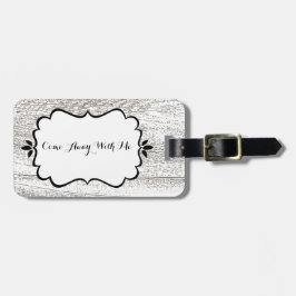 Etiqueta Para Maletas Patrón rústico de Barnwood