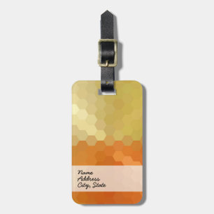 Etiqueta Para Maletas Patrón sin soldadura de cheurón amarillo y Naranja