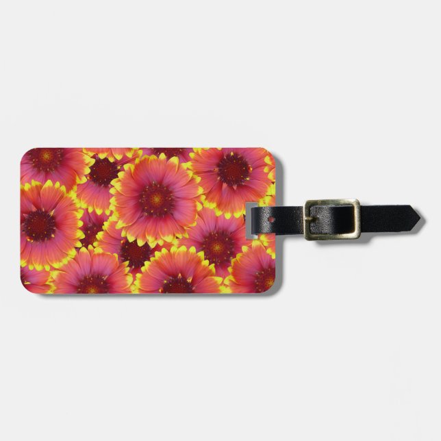 Etiqueta Para Maletas Patrón sin soldadura Gaillardia (Frente Horizontal)