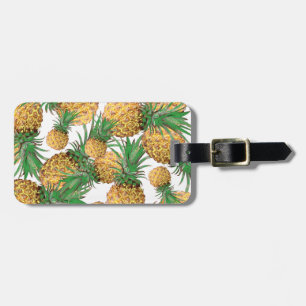 Etiqueta Para Maletas Patrón tropical yummy de piña