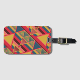 Etiqueta Para Maletas Patrón único panafricano de triángulo colorido