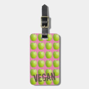 Etiqueta Para Maletas Patrón Vegan Apple para el amante de las frutas ve