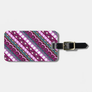 Etiqueta Para Maletas Patrones étnicos coloridos diseño de la almohadill