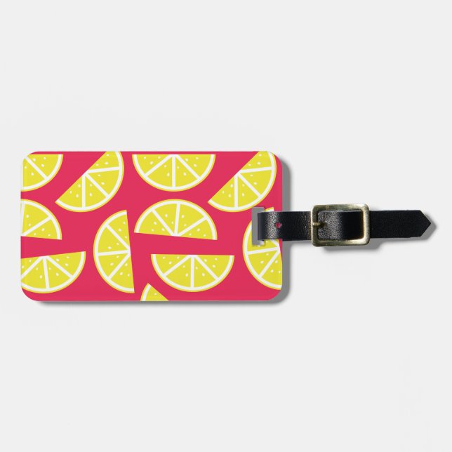Etiqueta Para Maletas pattern of lemon (Frente Horizontal)