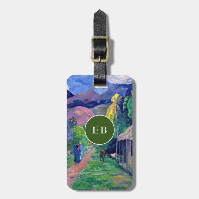 Etiqueta Para Maletas Paul Gauguin - Calle en Tahití (Frente Vertical)