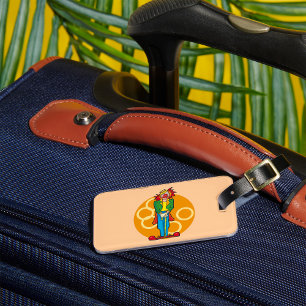 Etiqueta Para Maletas Payaso Personalizado caprichoso con colores brilla