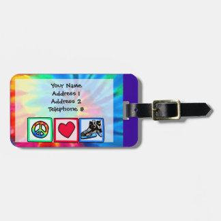 Etiqueta Para Maletas Paz, amor, hockey