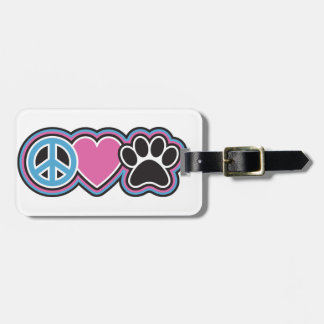 Etiqueta Para Maletas Paz-Amor-Mascotas