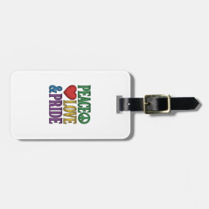 Etiqueta Para Maletas Paz Amor Orgullo Grabado Vintage Diseño Vectorial_
