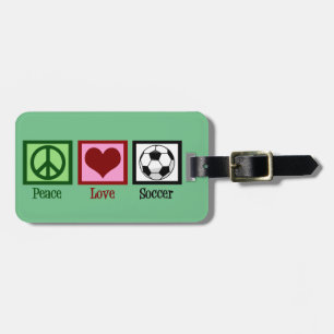 Etiqueta Para Maletas Peace Love Soccer