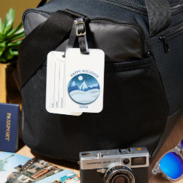 Etiqueta Para Maletas Peaceful Frosted Landscape