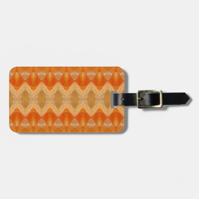 Etiqueta Para Maletas Peachy Ikat (Frente Horizontal)
