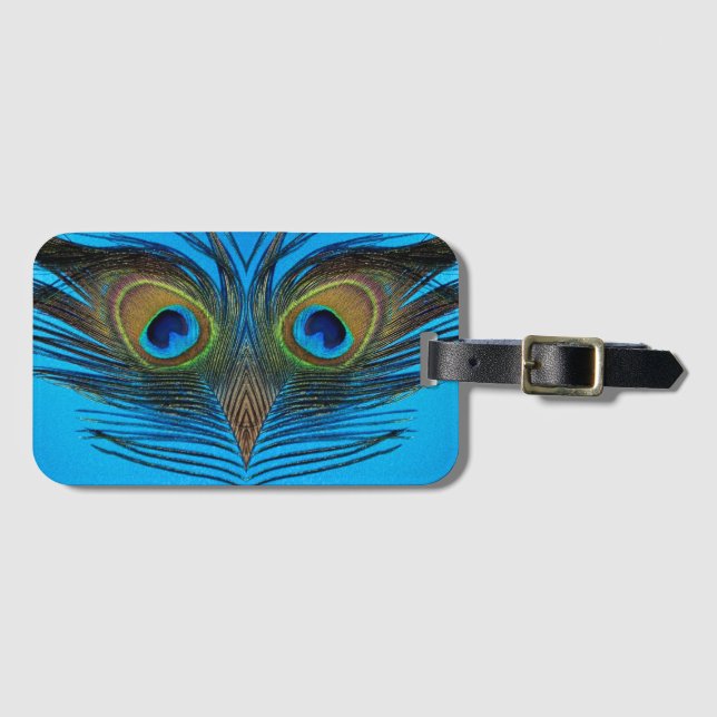 Etiqueta Para Maletas Peacock (Anverso horizontal)