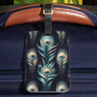 Etiqueta Para Maletas Peacock Plumes