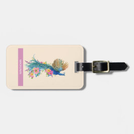 Etiqueta Para Maletas Peacock real personalizado