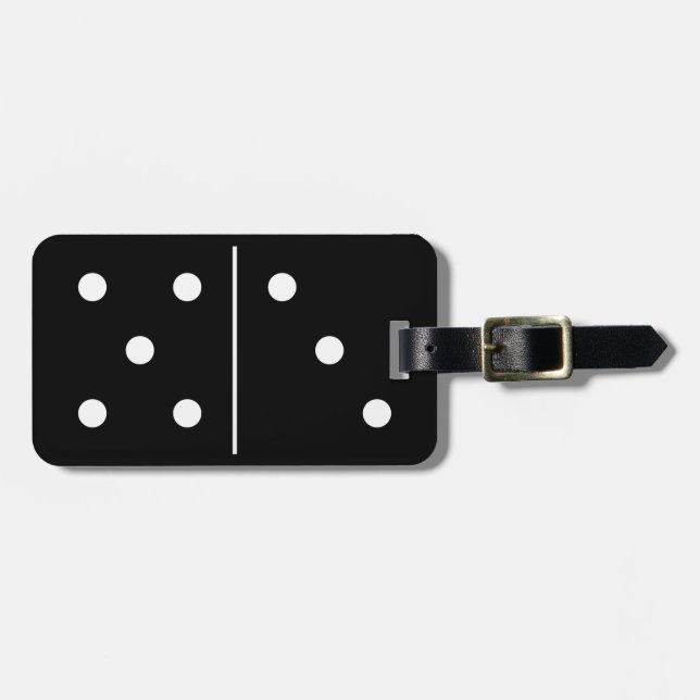 Etiqueta Para Maletas Pedazo del juego de los dominós (Frente Horizontal)
